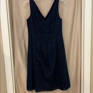 navy blue lands end cotton dress